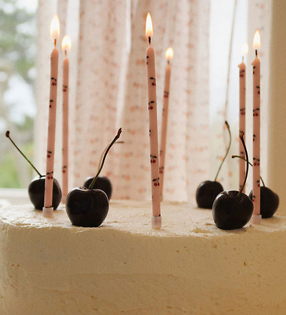 Konges Sljd Birthday candles - 12 pcs - Cherry