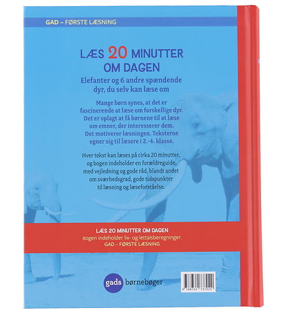 Gads Forlag Book - Read 20 Minutes A Day - Elephants - Danish