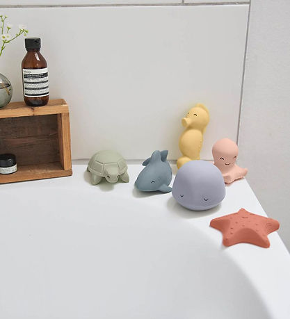 Lässig Bath Toy - Natural Rubber - Shark - Grey