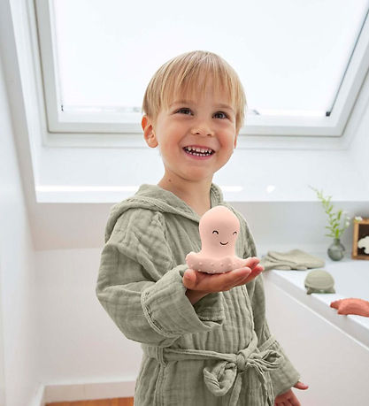 Jouet Pour le Bain Lässig - Caoutchouc Naturel - Calamar - Rose