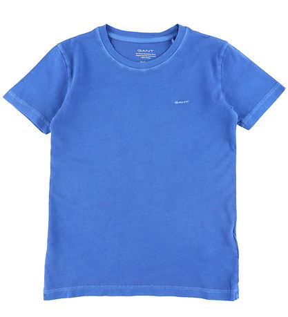 GANT Stuttermabolur - Sólfarið - Lapis Blue