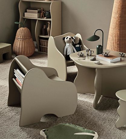 ferm Living Setustofa Stóll - Halli - 44x59x55 cm - Cashmere