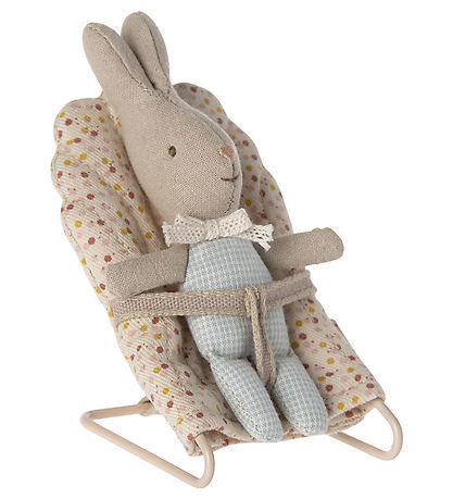 Maileg Rabbit - My - Light Blue/Check
