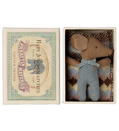 Souris Maileg - Endormie/Éveillée Bébé Souris dans une boîte d'a