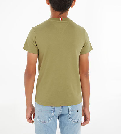 Tommy Hilfiger T-shirt - Debossed Monotype - Faded Olive
