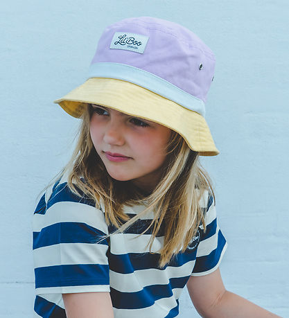 Lil' Boo Copenhagen Bucket Hat - Block Light Purple/Yellow