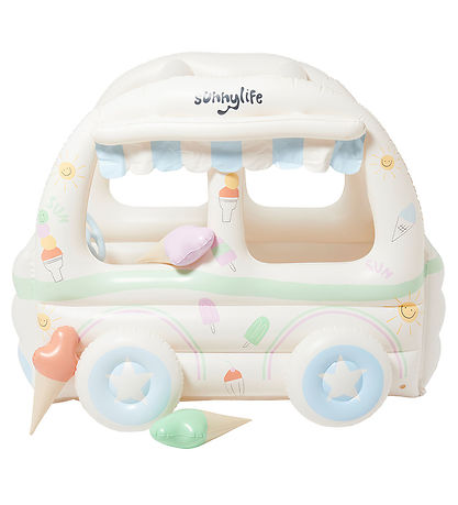 SunnyLife Uppblásanlegur ísbíll - 150x105 cm - Summer Sundae