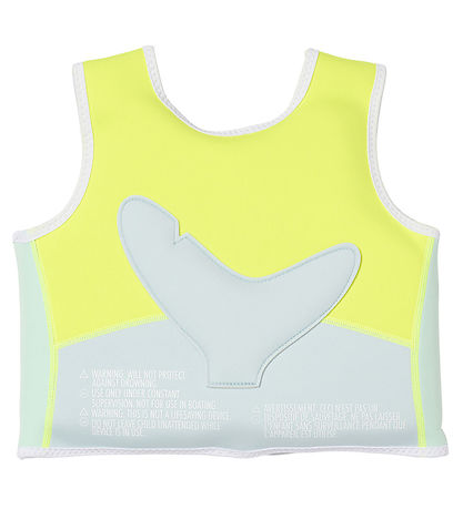 SunnyLife Swim Vest - Salty the Shark - 1-2 years - Aqua Neon Ye