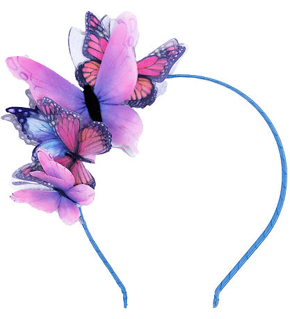 Great Pretenders Hairband - Blue w. Butterflies