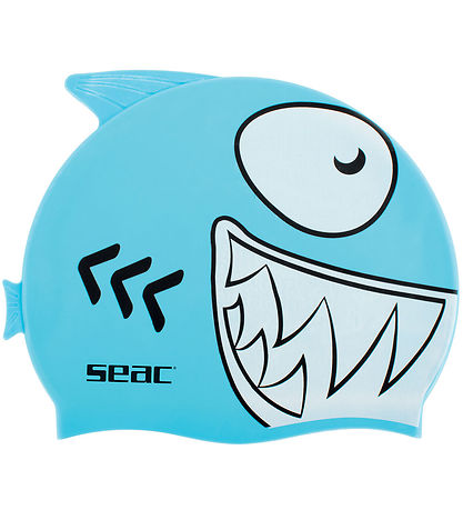 Seac Swim Cap - Junior - Shark - Blue