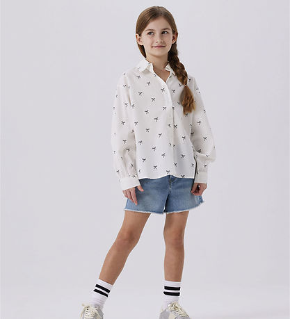 Name It Oversize Lang Hemd - NkfHilippas - Bright White