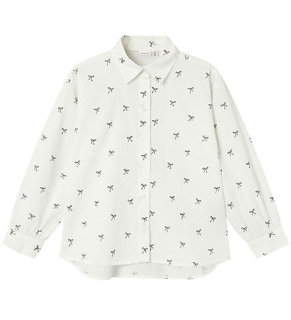 Name It Oversize Lang Hemd - NkfHilippas - Bright White