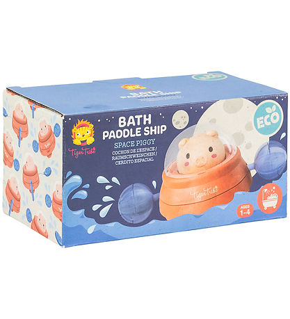 Tiger Tribe Bath Toy - Bath Paddle Ship - Space Piggy