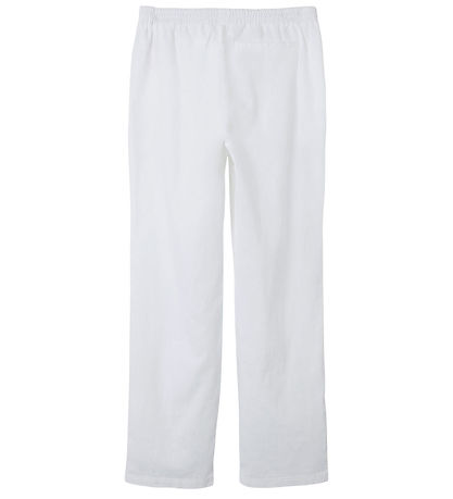 LMTD Trousers - Linen/Cotton - NlnHill - White Alyssum