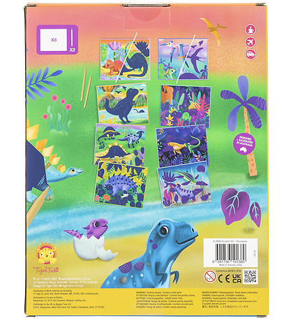 Tiger Tribe Skraplotter - 8 st. - Dinosaur