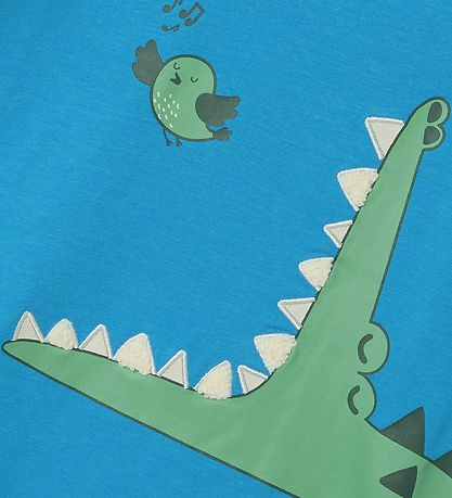 Name It T-shirt - NmmHellan - Swedish Blue w. Crocodile