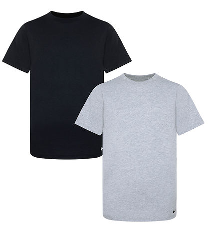 Nike T-Shirt - 2er-Pack - DK Grey Heather/Black
