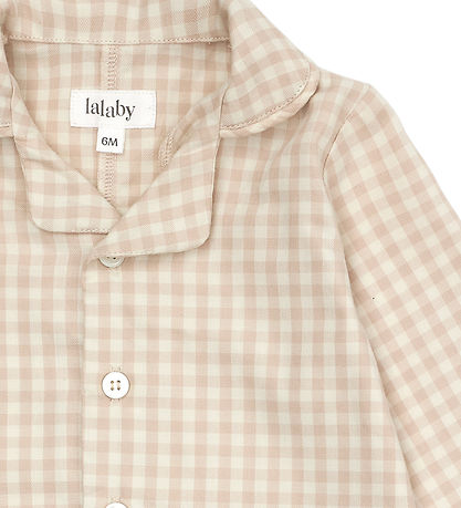 Lalaby Pyjamapak - Classic+ - Beige Gingang
