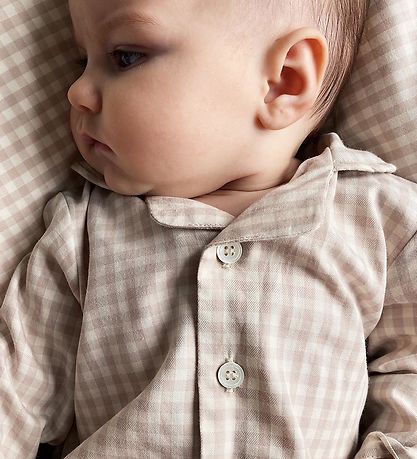 Lalaby Pyjamapak - Classic+ - Beige Gingang