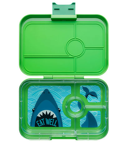 Yumbox Lunchbox w. 4 Rooms - Bento Tapas - Jurassic Green/Shark