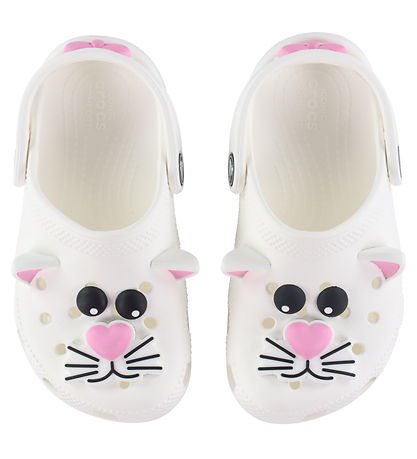 Crocs Sandalar - Classic+ IAM CAT Clog T - Hvítur/Bleikt