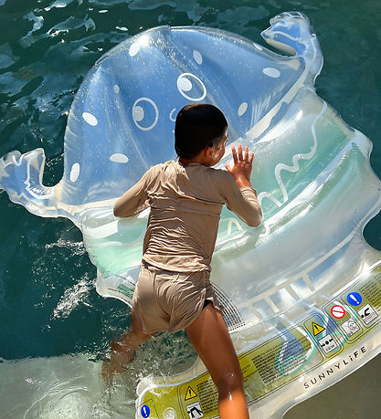 SunnyLife Pool Mattress - 156x158 cm - Burger Boy - Blue Lime