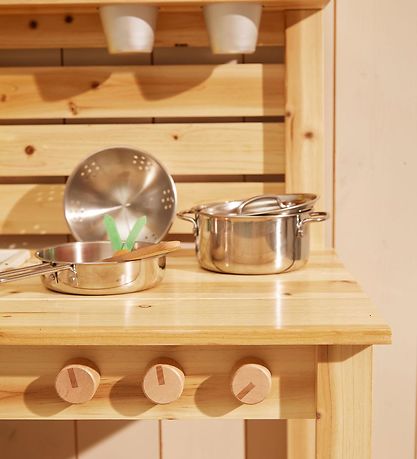 Kids Concept Kitchen Set - 7 Parts - Metal/Tree