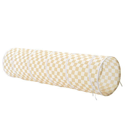 Kids Concept Play tunnel - 180 cm - Yellow Checs