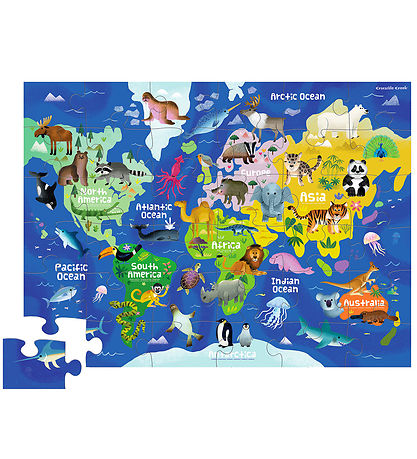 Crocodile Creek Puzzlespiel - 36 Teile - My First World Map