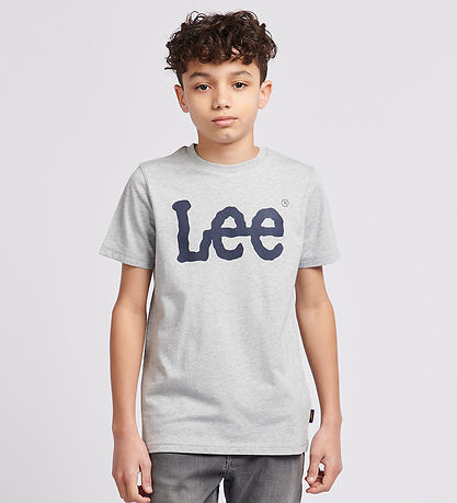 Lee T-Shirt - Wackelige Grafik - Vintage Grey Heather