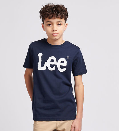 Lee T-shirt - Wobbly Graphic - Navy Blazer