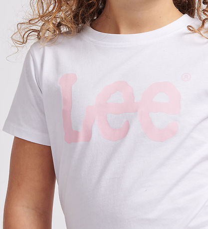 Lee T-shirt - Wobbly Graphic - Bright White