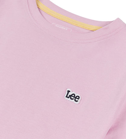Lee Stuttermabolur - Merki - Bleikt Lavender