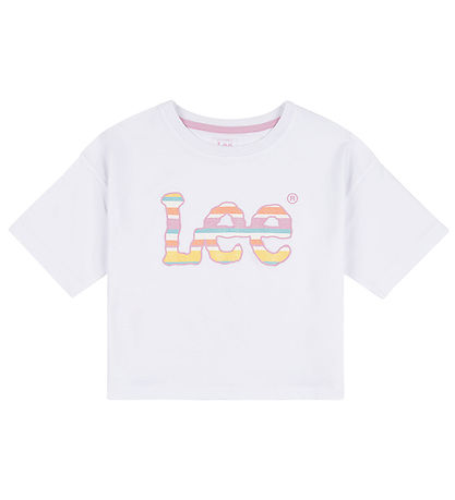 Lee Stuttermabolur - Stripe Grafík - Bright White