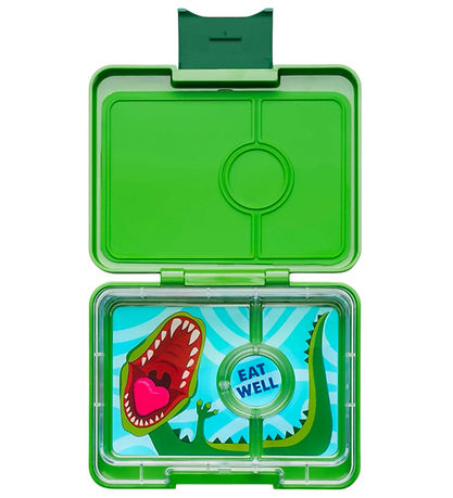 Yumbox Lunchbox w. 3 Compartments - Bento Snack - Jurassic Green