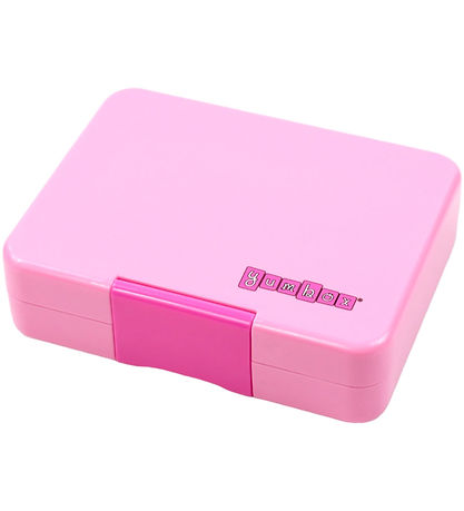 Yumbox Nestisbox M. 3 herbergi - Bento snarl - Power Bleikt/Rain