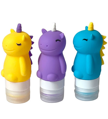 Yumbox Dressing bottles - 3-Pack - Silicone - Unicorn
