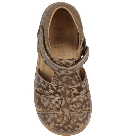 Pom Pom Sandals - Classic+ Velcro - Latte Leo