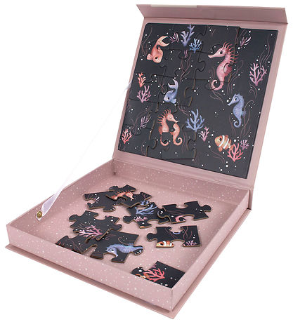 Filibabba Magnetic Jigsaw Puzzle - 20 Bricks - Seahorses