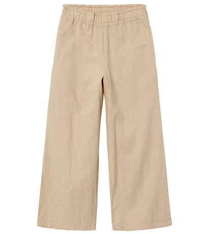 Name It Trousers - NkfFalinnen Wide - Noos - Humus