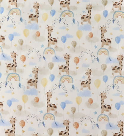 Nrgaard Madsens Bedding - Baby - White w. Giraffe on Rainbow, B