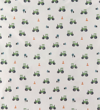 Nrgaard Madsens Bedding - Baby - White w. Green Tractors