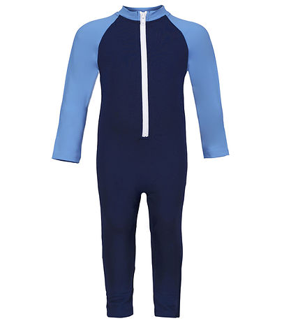 Petit Crabe Coverall Swimsuit - Multicolour - UV50+ - Blue/Cornf