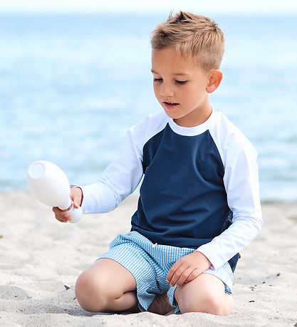Petit Crabe Sundbolur - Raglan - UV50+ - Blue/White