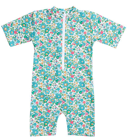 Petit Crabe Coverall Swimsuit - Noe - UV50+ - Betsy w. Flowers