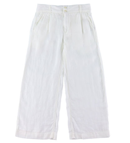 GANT Trousers - Linen - Wide - White