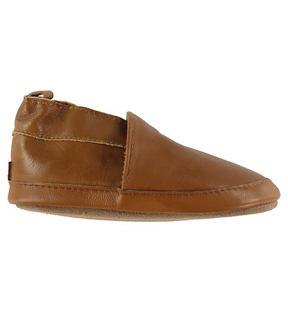 Melton Slippers - Solid Leather - Cognac