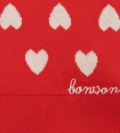 Bonton Pusero - Neulottu - Paula - Coeur Rouge