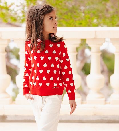 Bonton Pusero - Neulottu - Paula - Coeur Rouge