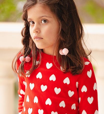 Bonton Pusero - Neulottu - Paula - Coeur Rouge